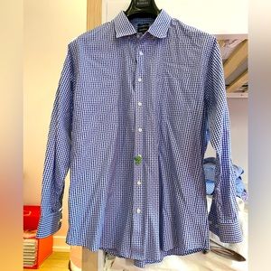 Neiman Marcus Checked Men’s Dress Shirt Size 18 34/35. In Excellent Condition